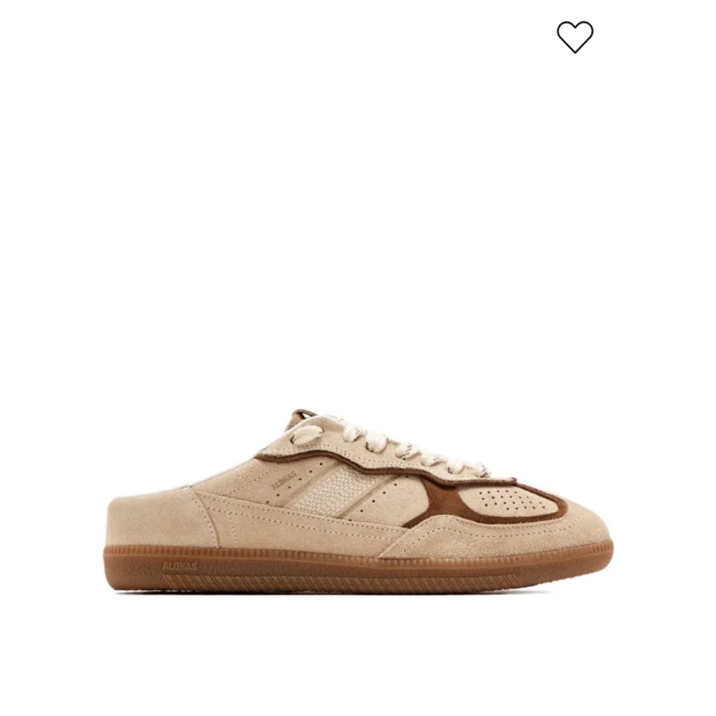 Alohas Beige And Brown Suede Sneakers